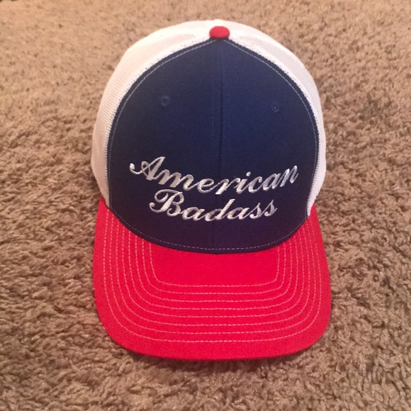 red and white ball cap